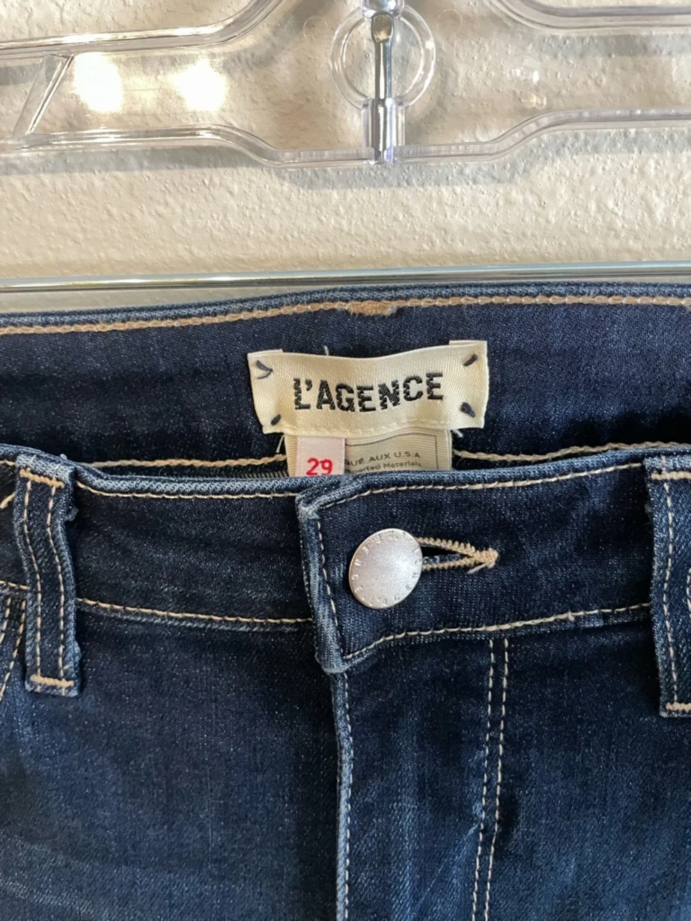 L'AGENCE Dark Blue High-Rise Skinny Jeans - Picture 4 of 9